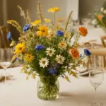 Allestimento floreale con fiori di campo: stile attuale per eventi chic senza sforzo