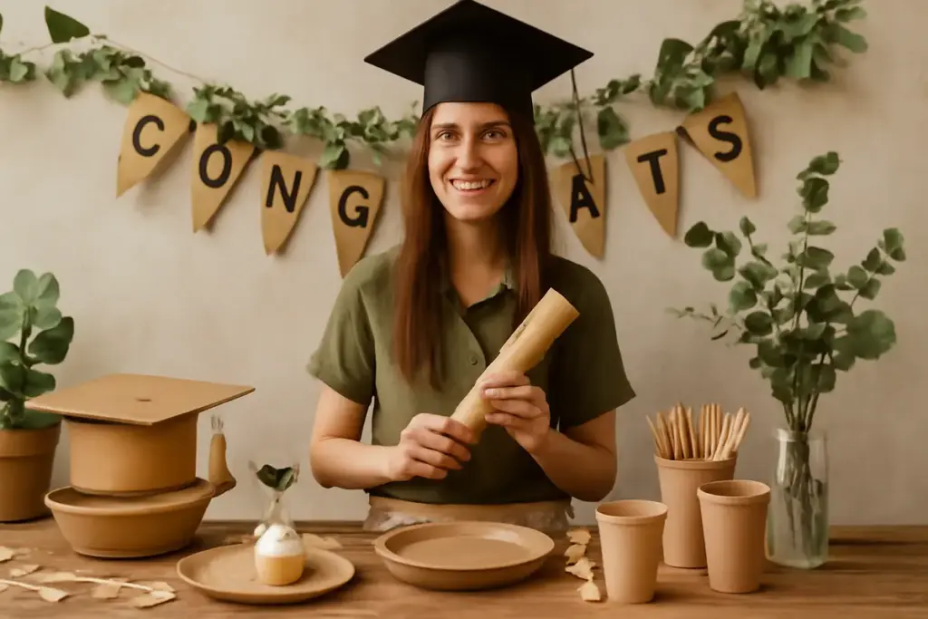 Tendenze green per feste di laurea: materiali eco e decorazioni riciclabili facilissime da realizzare