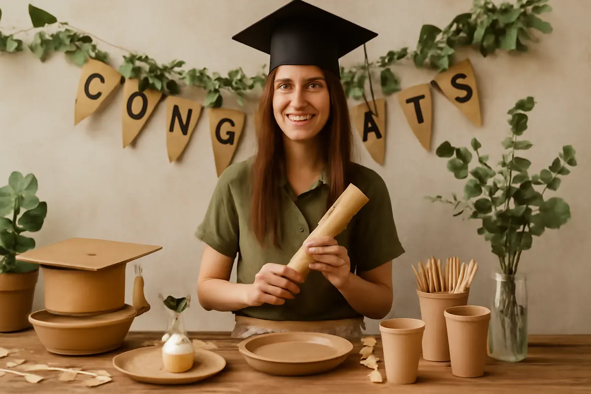 Tendenze green per feste di laurea: materiali eco e decorazioni riciclabili facilissime da realizzare