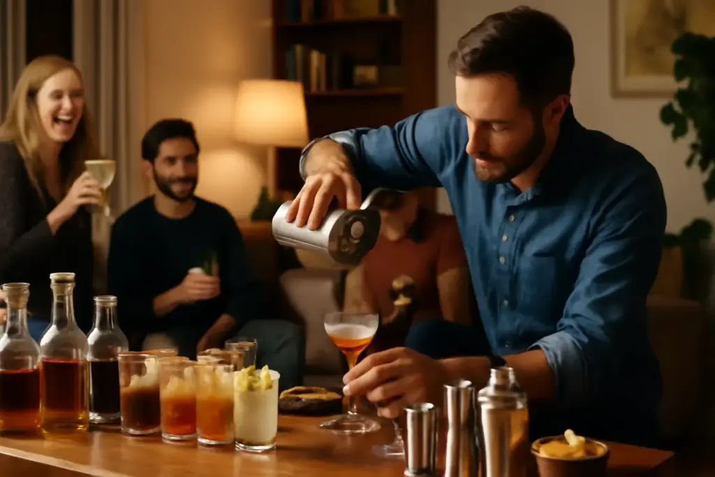 Cocktail bar a casa per festa privata: trucchi da barman che trasformano la serata