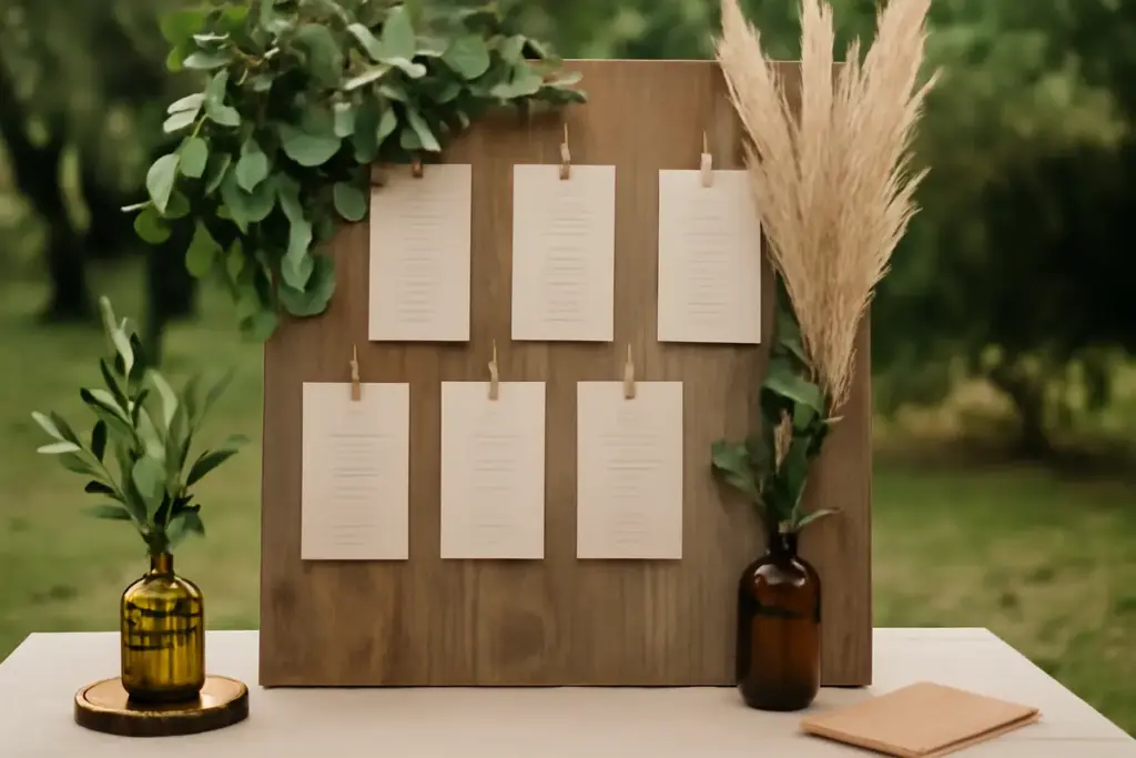 Tendenze tableau de mariage green: materiali e stili che piacciono ai futuri sposi sostenibili
