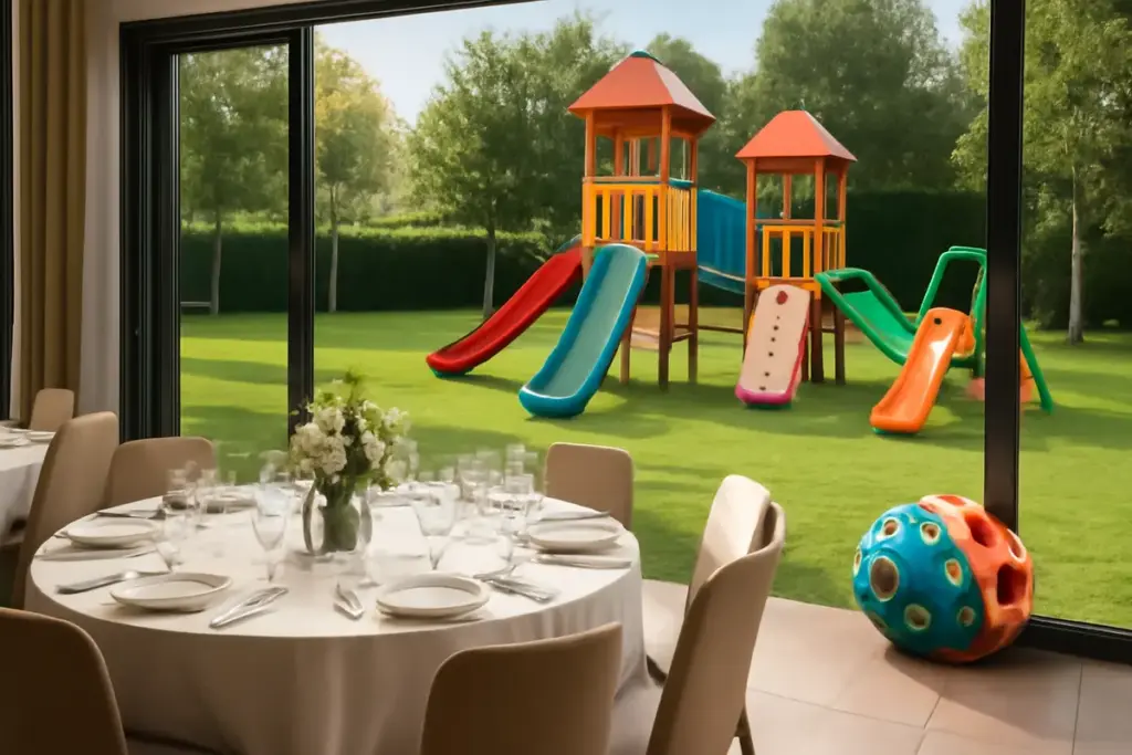 Sale per comunioni con spazio esterno: il dettaglio che fa la differenza soprattutto con bambini