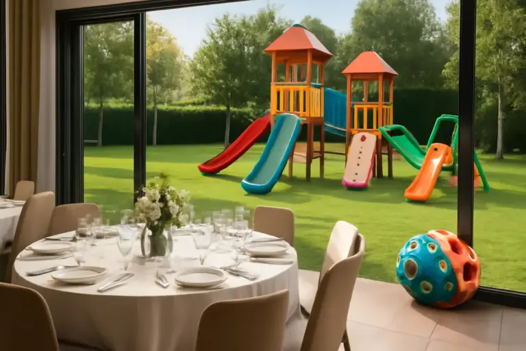 Sale per comunioni con spazio esterno: il dettaglio che fa la differenza soprattutto con bambini